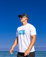 Fins up white t-shirt