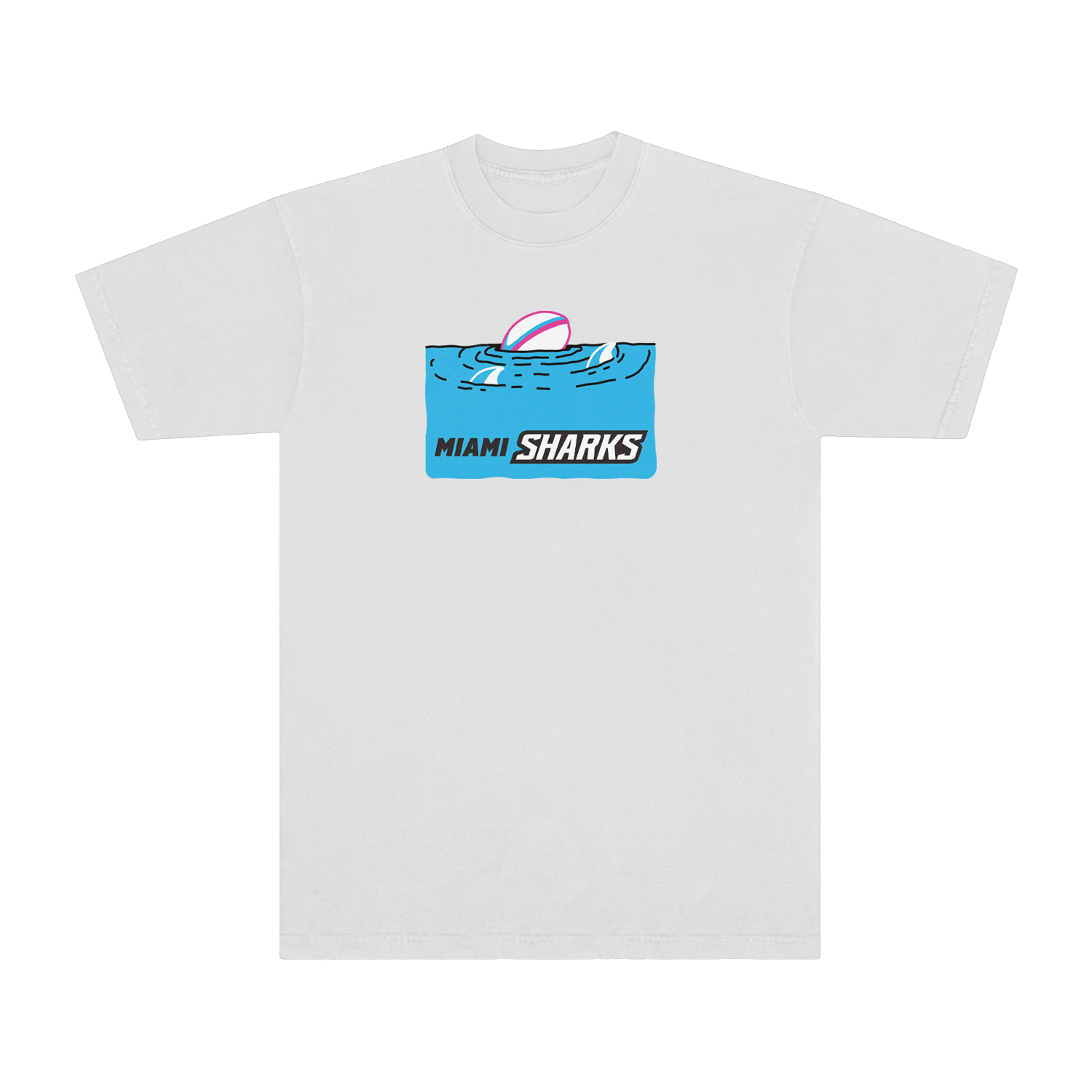 Fins up white t-shirt