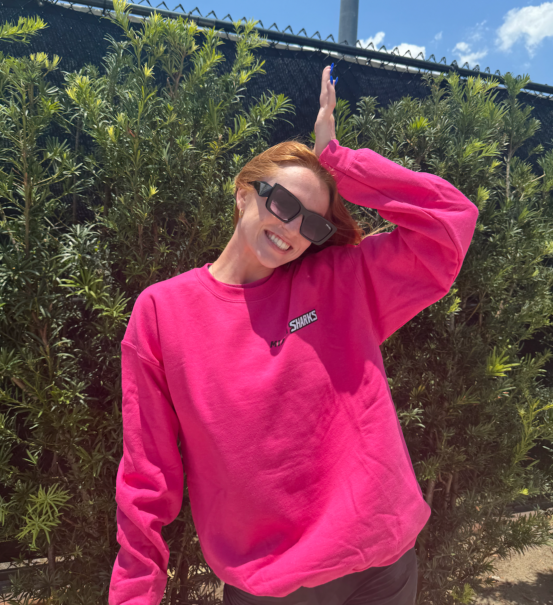 Hot Pink Crewneck Sweatshirt