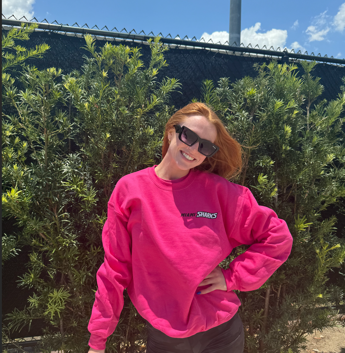 Hot Pink Crewneck Sweatshirt