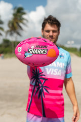 Miami Shark Size 5 Rugby Ball - Official Gilbert Edition